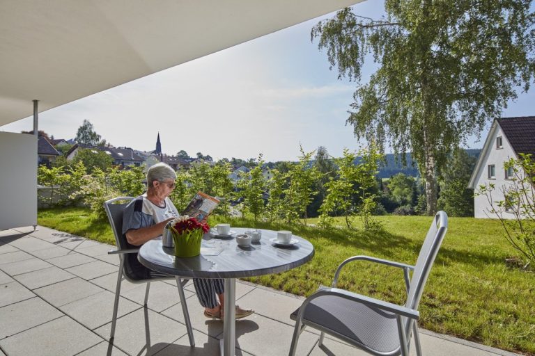 Lorenzhoehe Terrasse Ferienwohnungen Ausblick